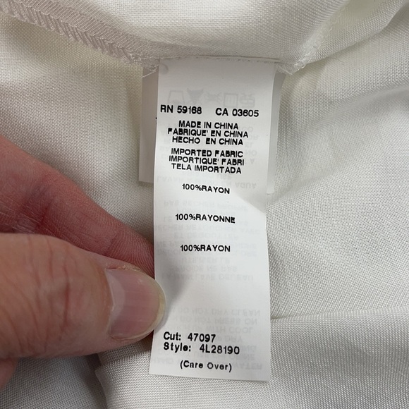 Karen Kane White New Wave Shine Bright Rhinestone Embellished Blouse - Picture 9 of 11